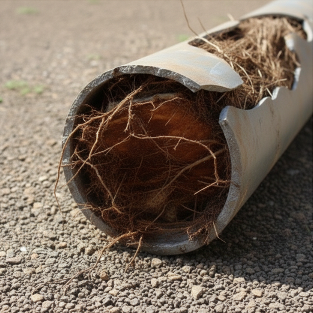 Racines dans canalisation