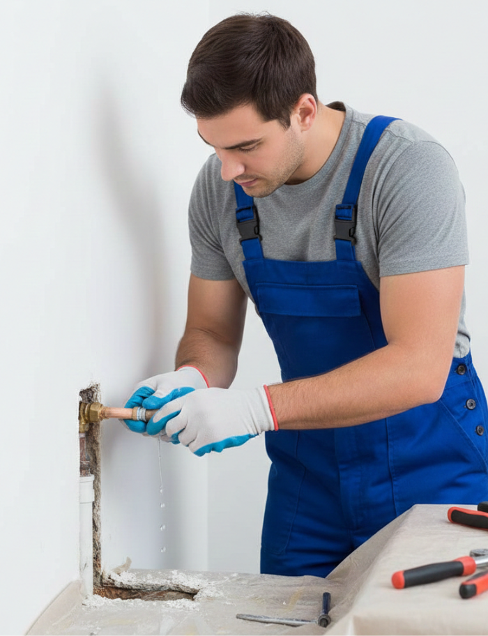 Réparation canalisation encastrée