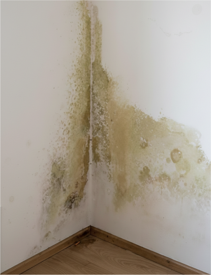 Infiltration d'eau dans un mur